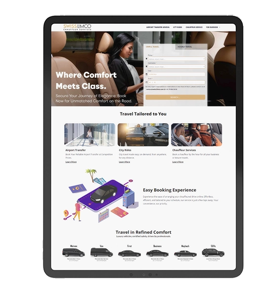 Aperçu d'un nouveau site web créé pour Swiss Lim Co par une agence spécialisée dans la création de sites internet.